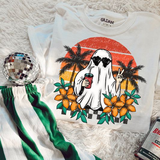 Summer Floral Ghostie PNG