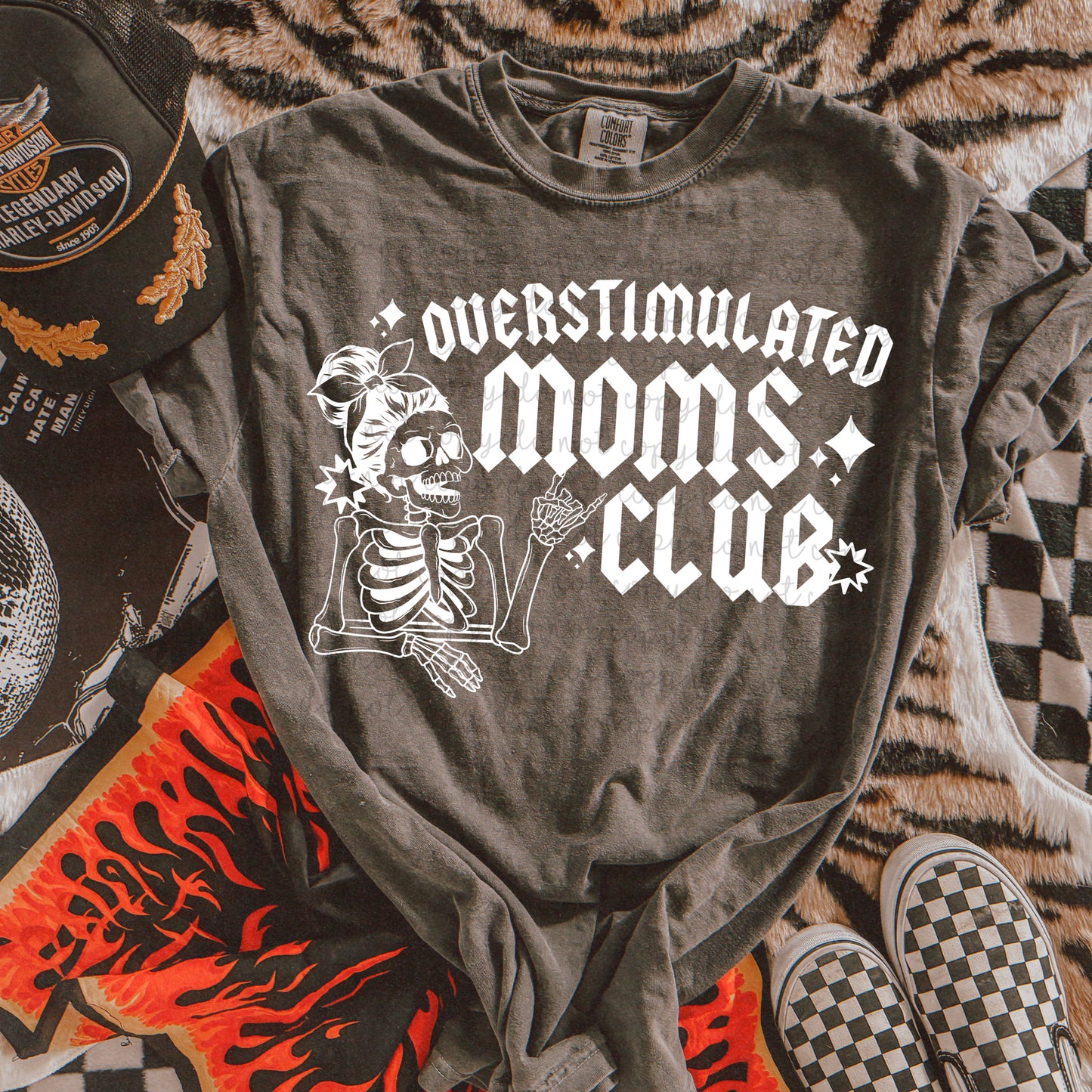 Overstimulated Moms Club Single Color PNG