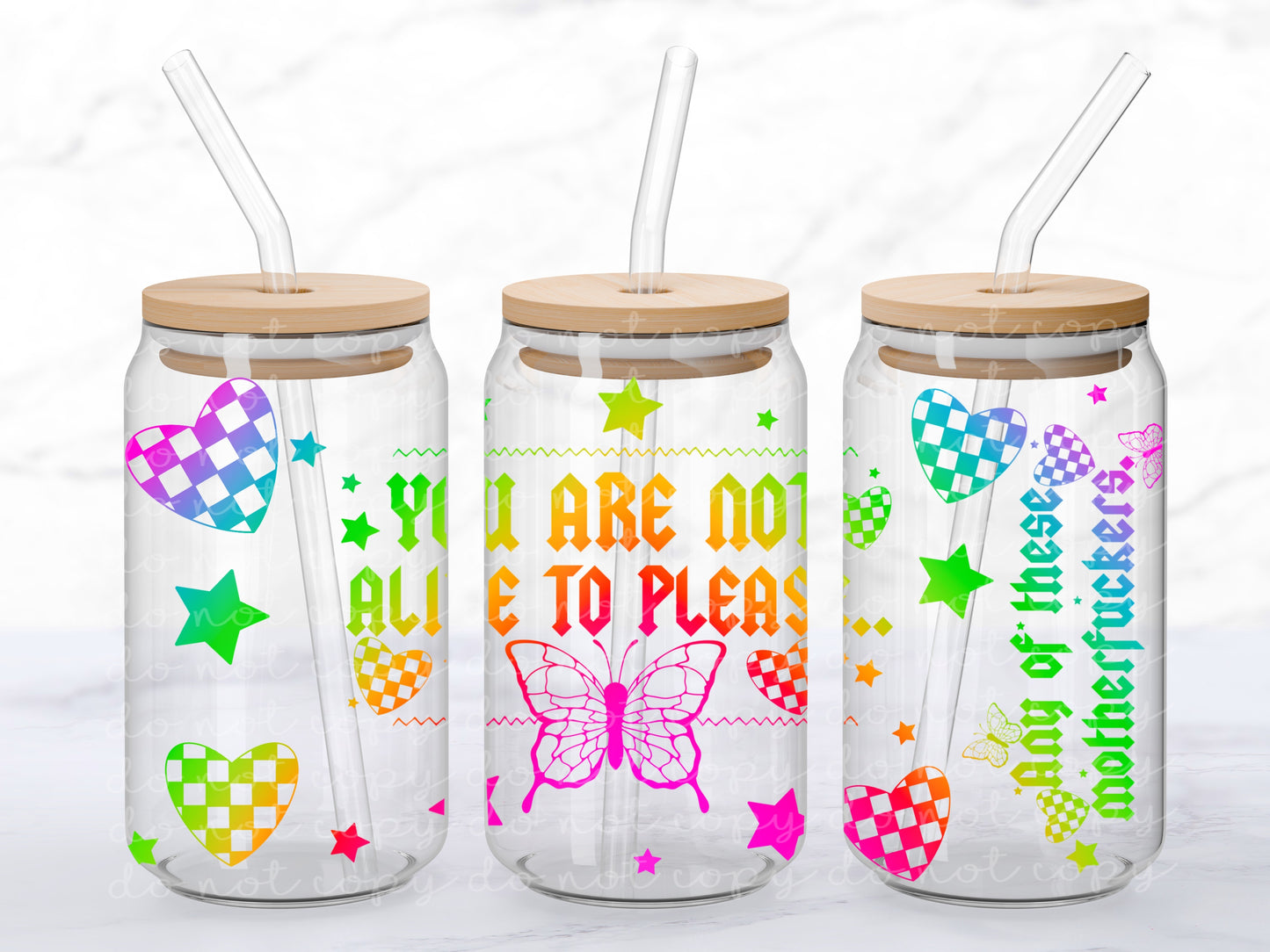 Not Here To Please 16oz Glass Wrap (Both Versions)