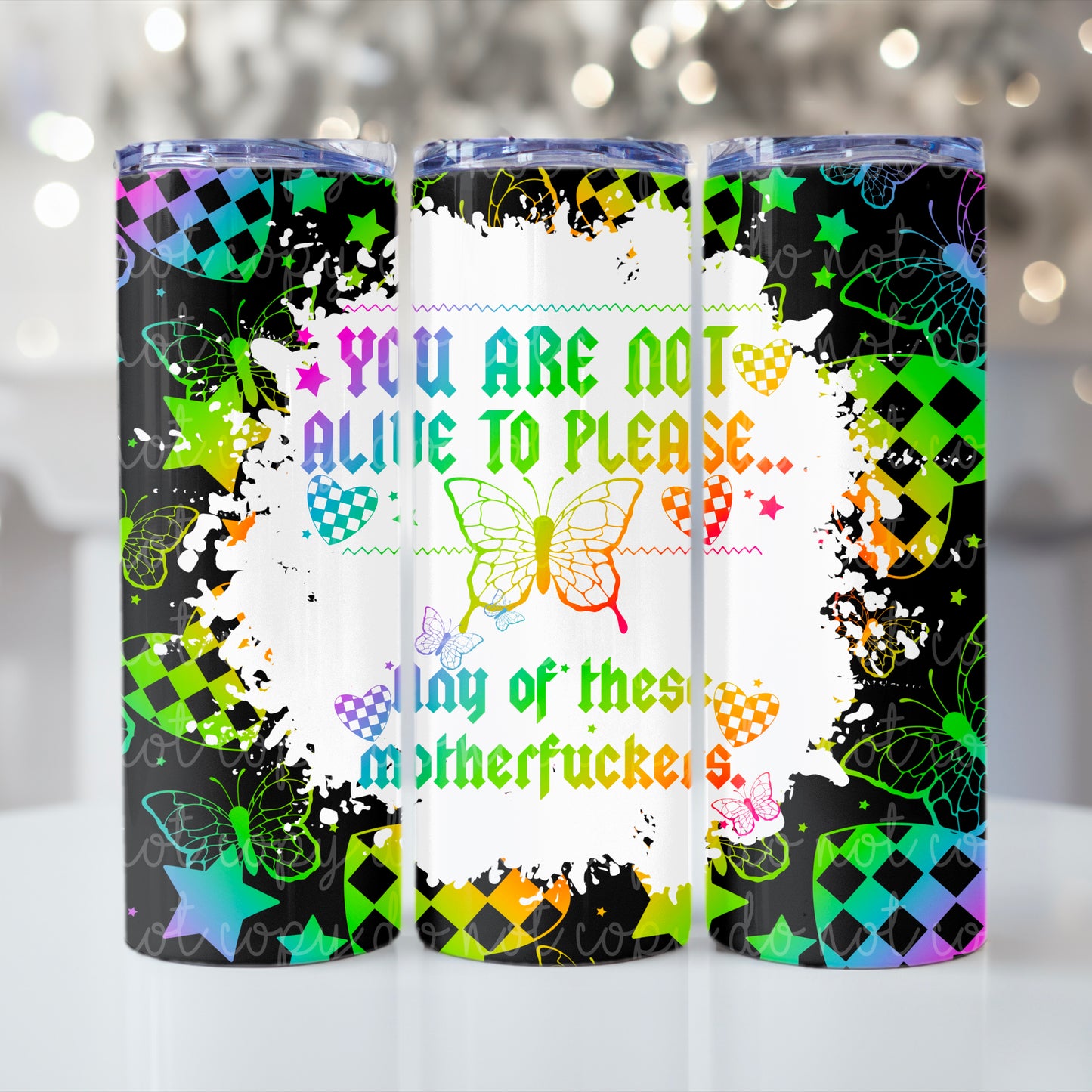 Not Here To Please Tumbler Wrap (Both Versions)