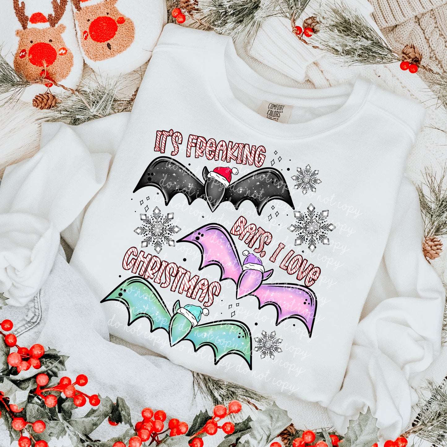 Freakin Bats Christmas w/ Sleeve PNG