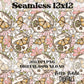 Leopard Floral Skull Seamless