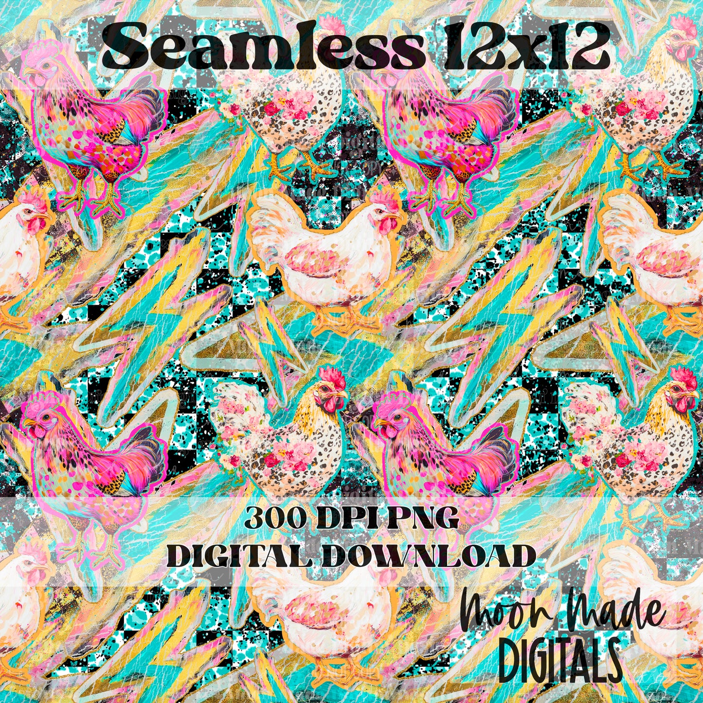 Teal Chicken Seamless