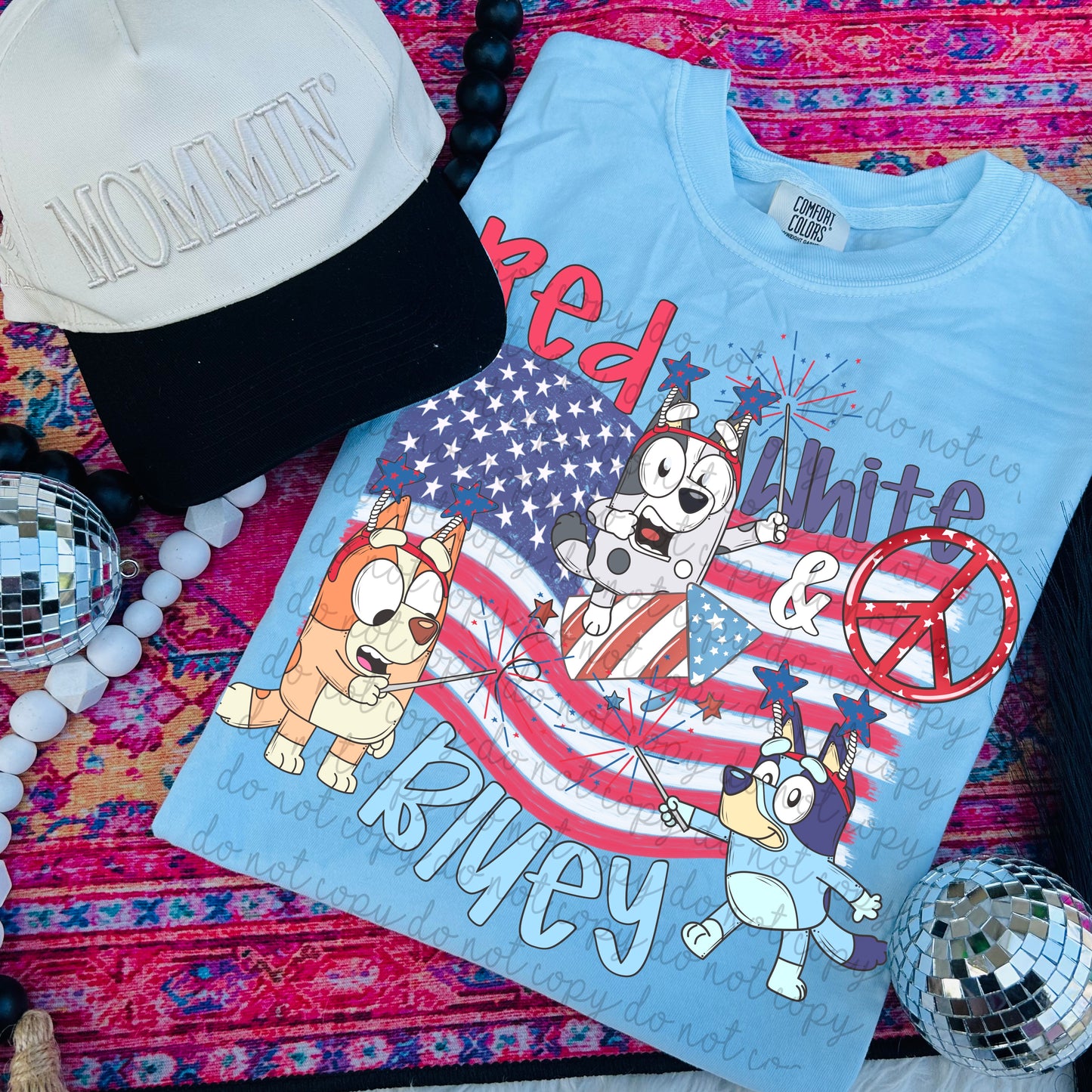 Red White and Bluey PNG