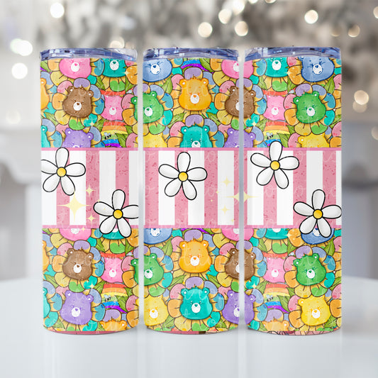 Colorful Bear Flowers Tumbler