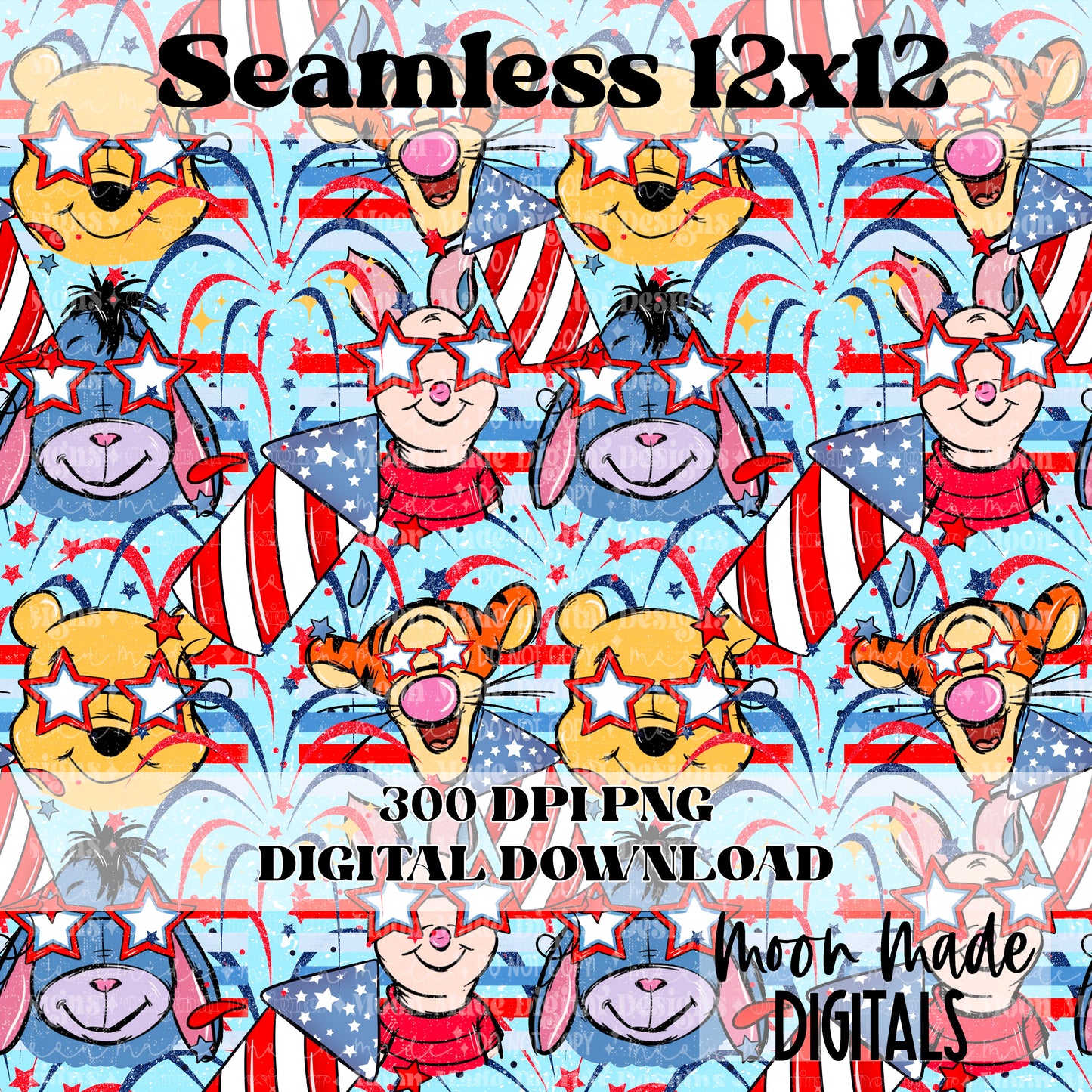 Poo Bear Fourth Seamless