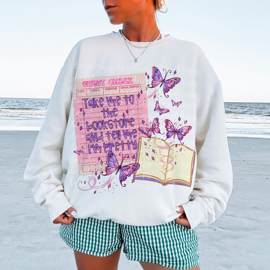 Take Me to the Bookstore Butterflies PNG