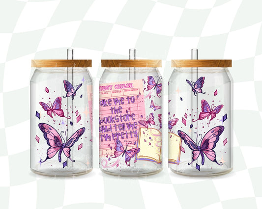 Take Me to the Bookstore Butterflies 16 oz