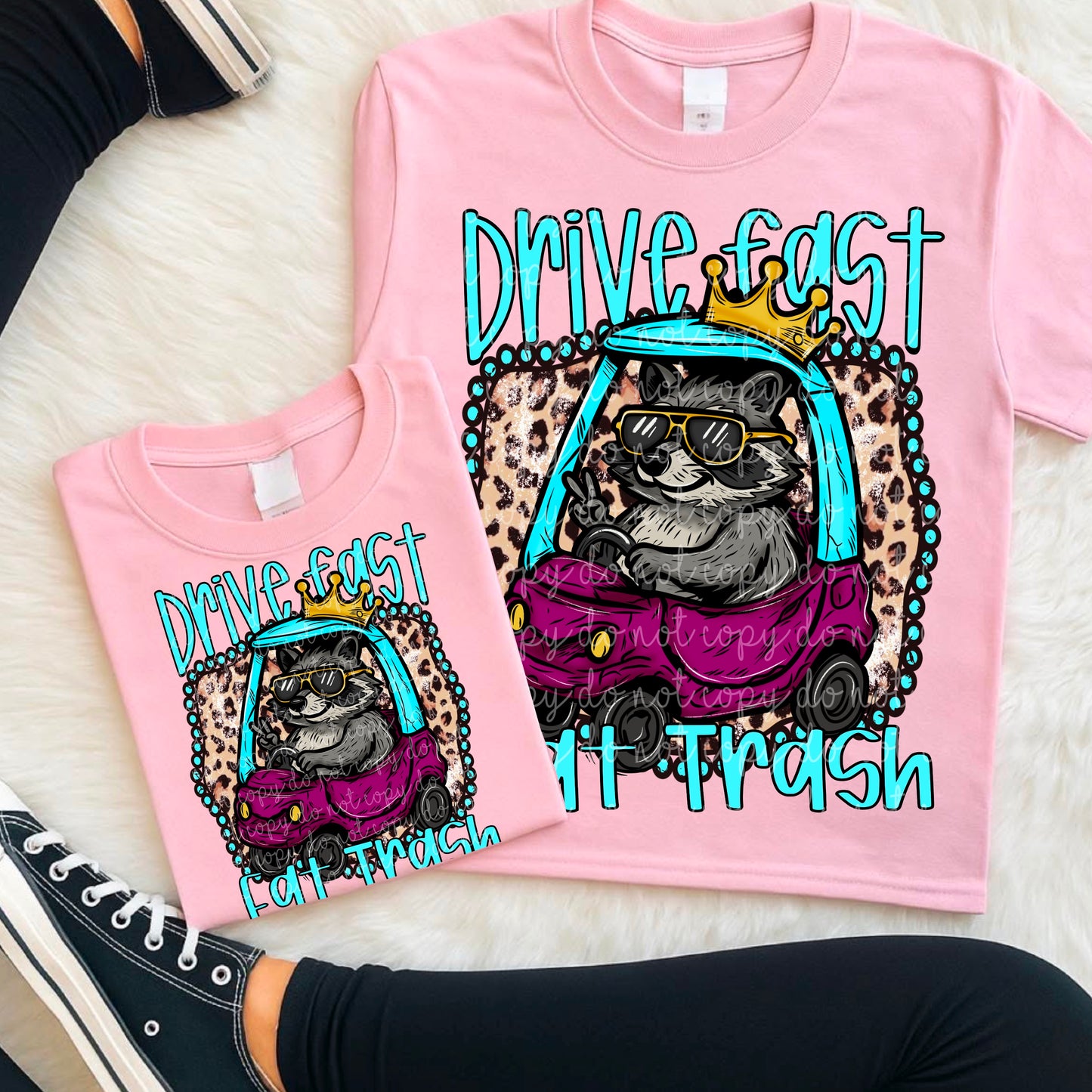 Drive Fast Eat Trash (w/ and w/o words) PNG