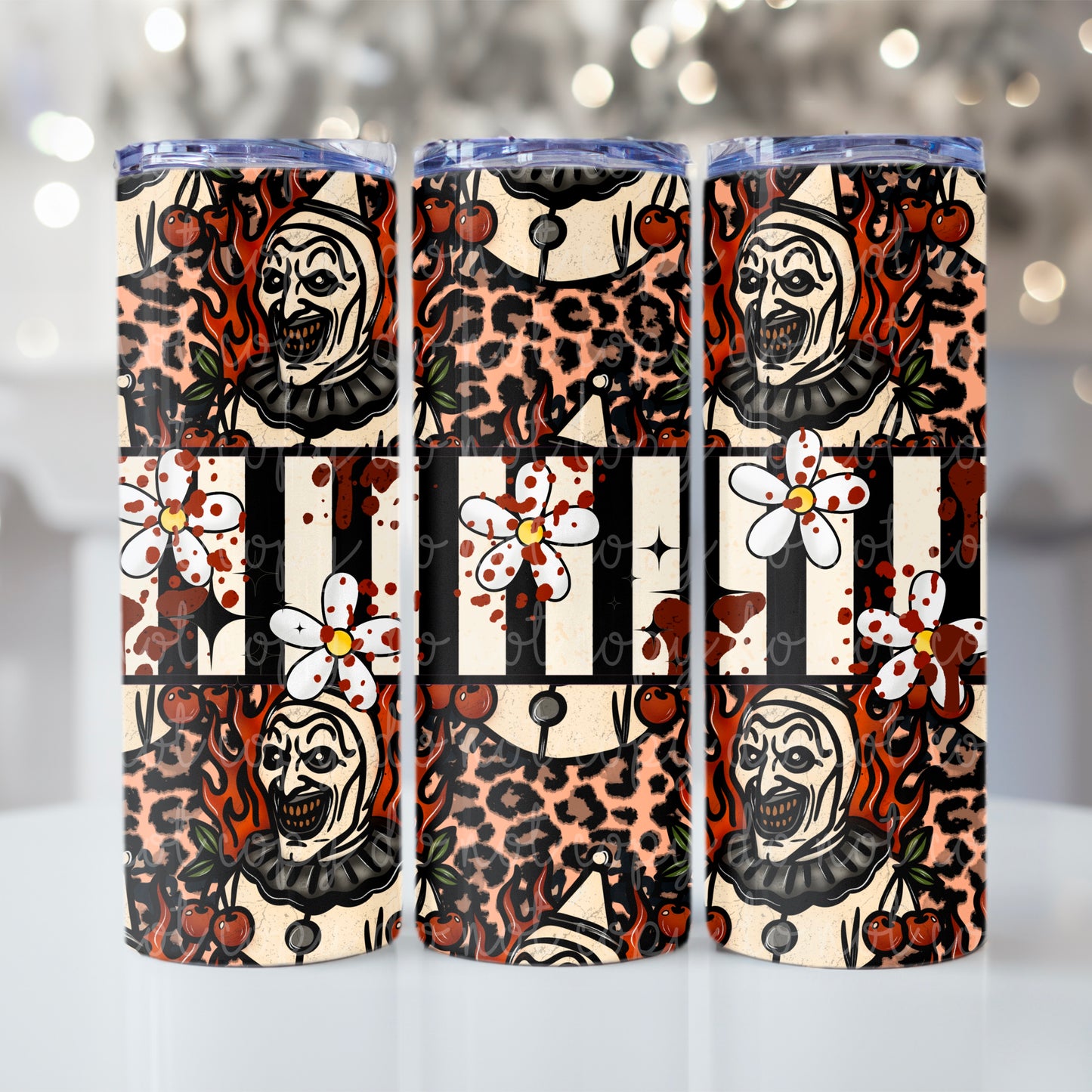 Art Cherry Leopard Tumbler