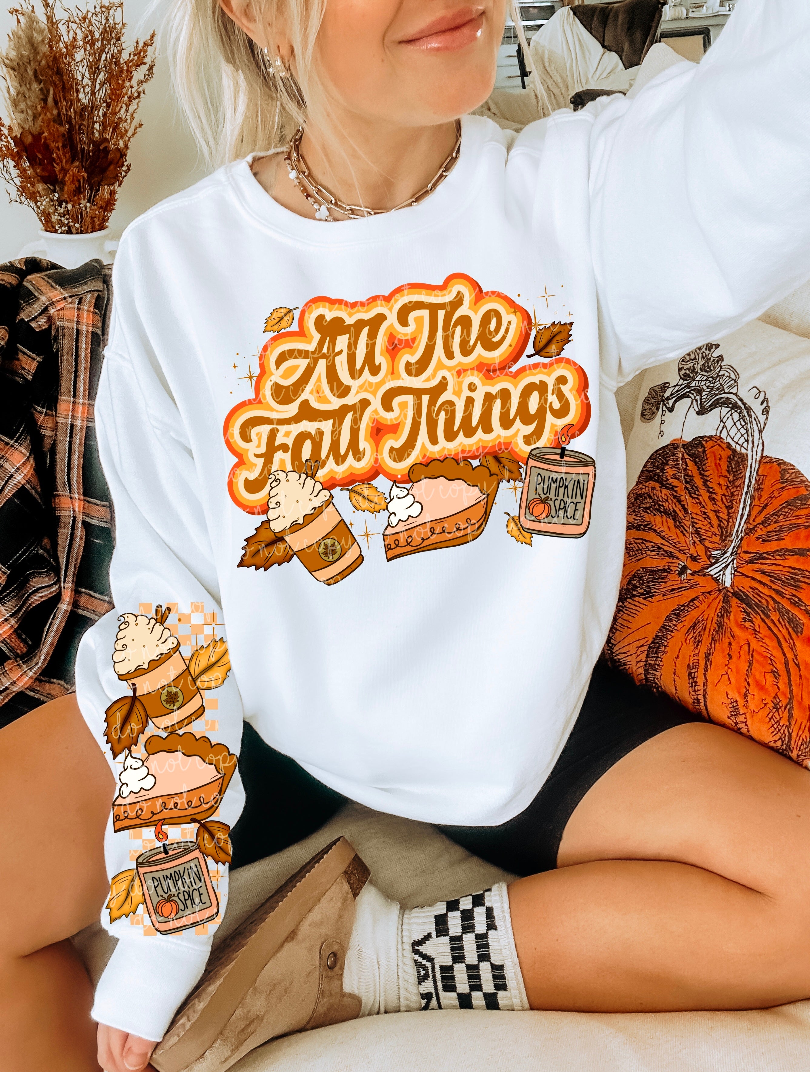 Fall Thingas All the Fall Things w/Sleeve Design PNG – Moon Made Digitals
