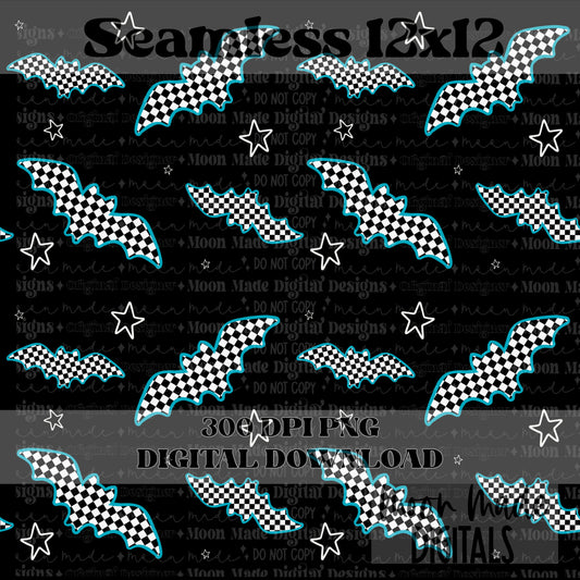 Checkered Bat Seamless