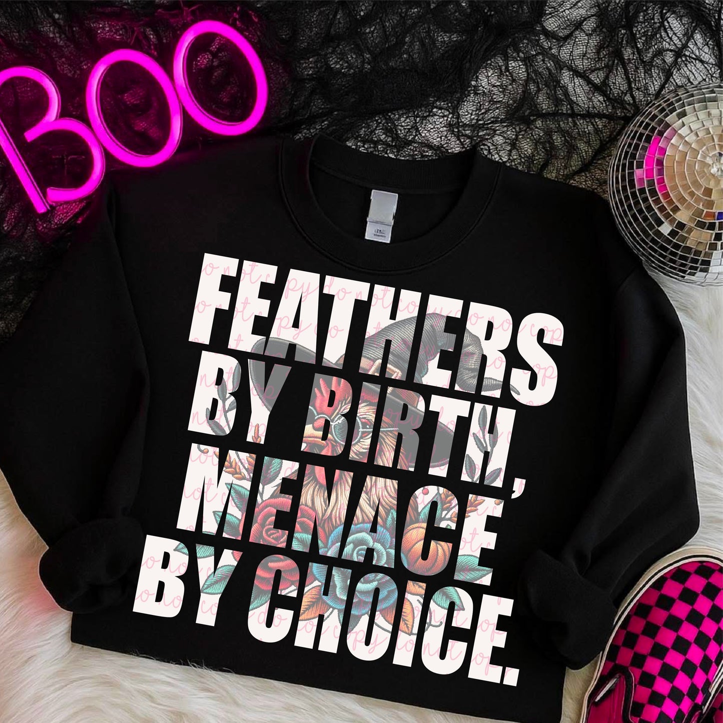 Feathers by Choice (Both Black and White) PNG