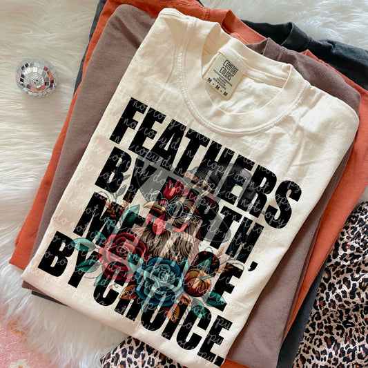 Feathers by Choice (Both Black and White) PNG