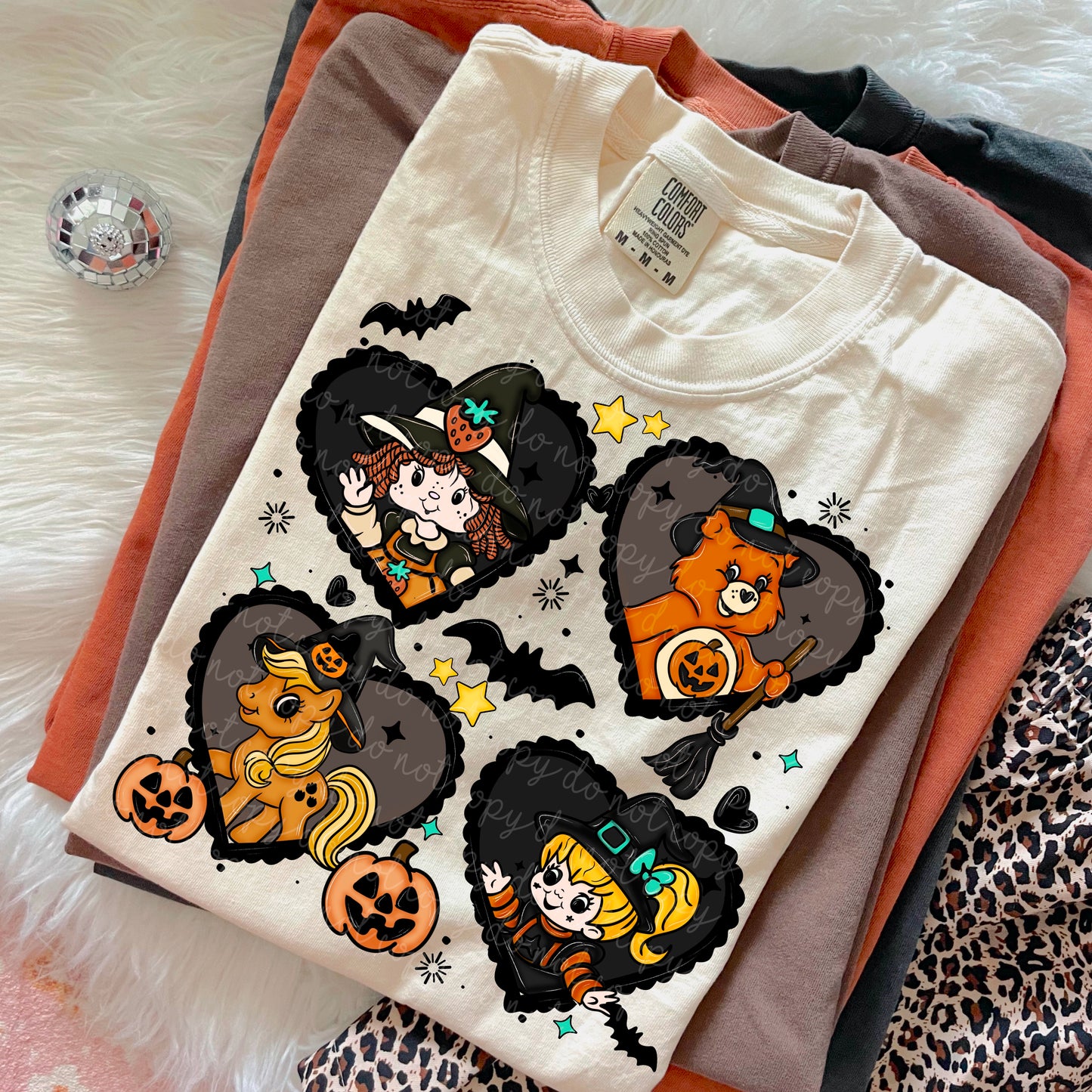 Nostalgic Halloween Hearts (both colors) PNG