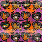 Nostalgic Halloween Hearts Orange Seamless