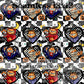 Garfield Halloween Checkered Seamless