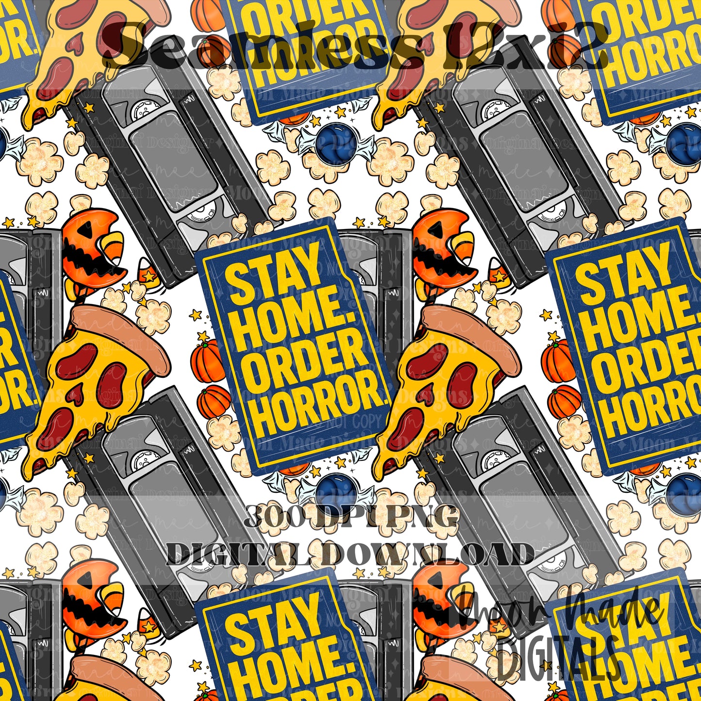 Stay Home, Order Horror Seamless