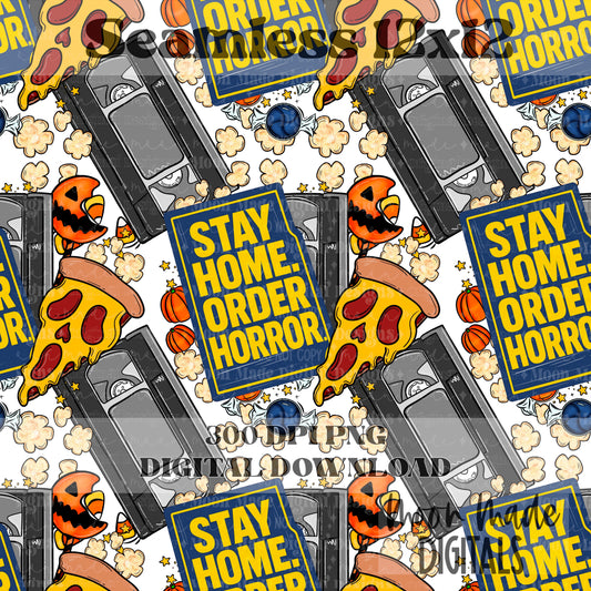 Stay Home, Order Horror Seamless