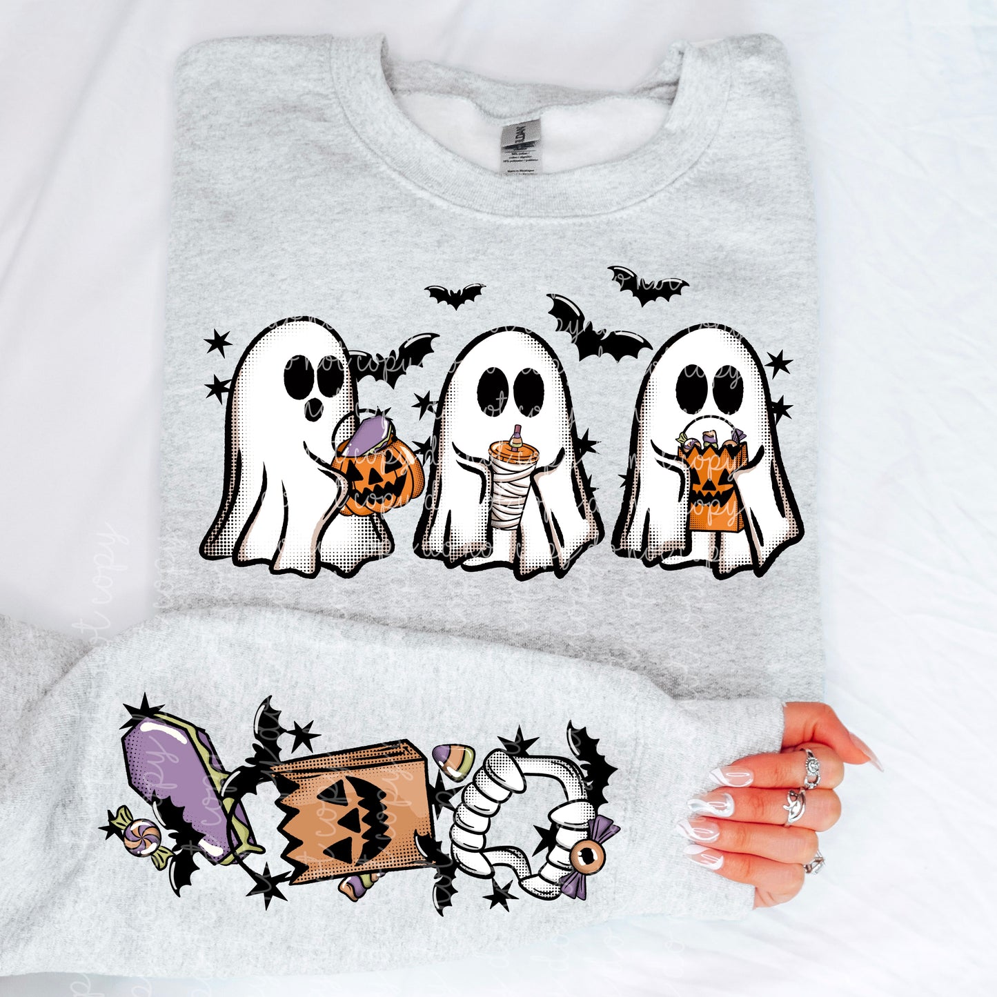 Ghouls Just Want to Trick or Sip (both words and no words) PNG