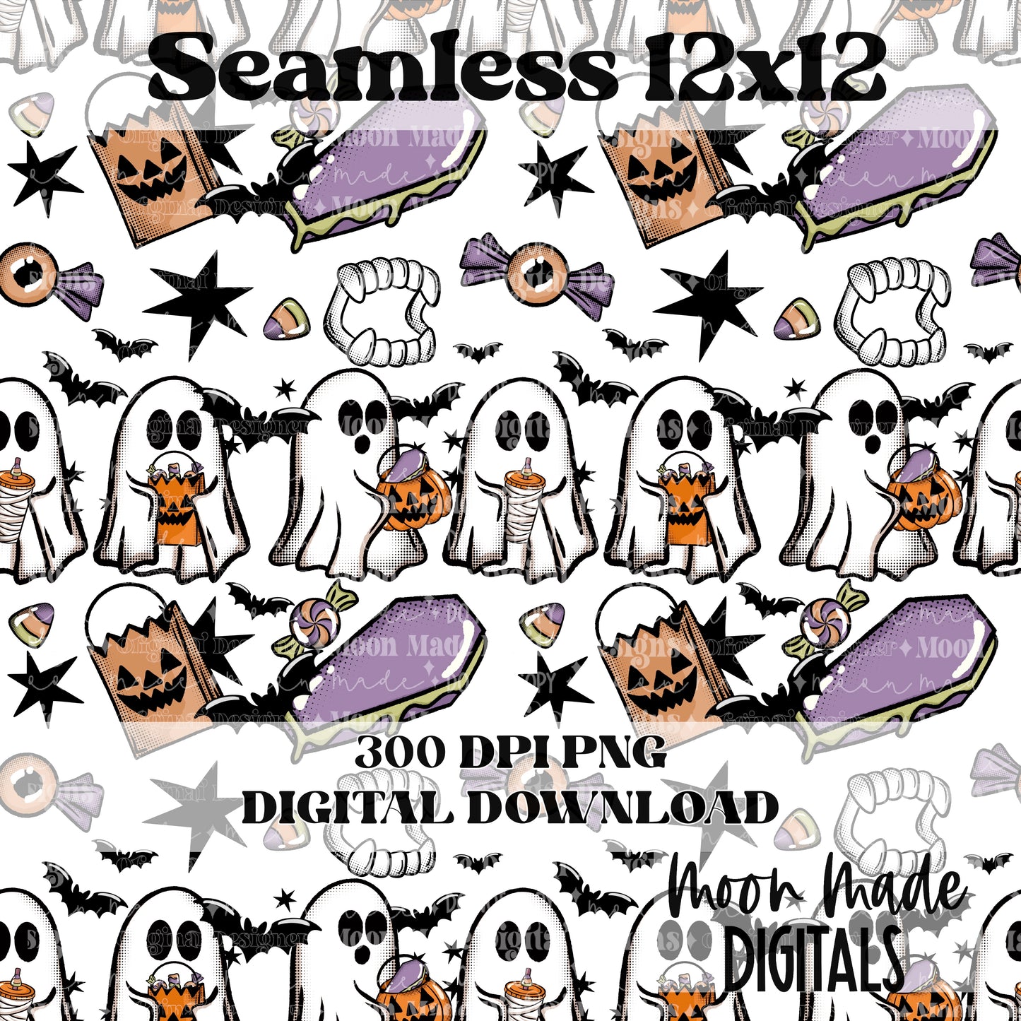 Ghouls Just Want to Trick or Sip Seamless