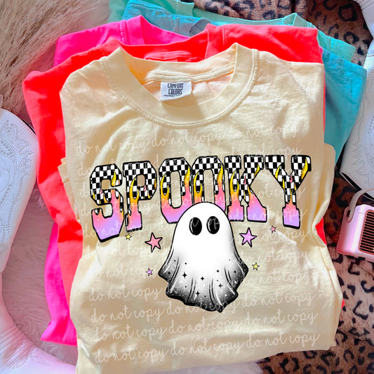 Spooky Flame Checkered PNG