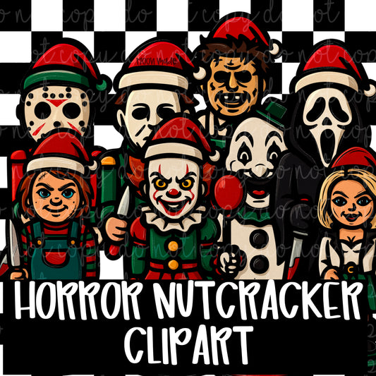 Horror Nutcracker Clipart Bundle (8 files)