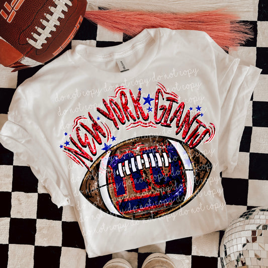 NYG Football (both glitter and no glitter) PNG