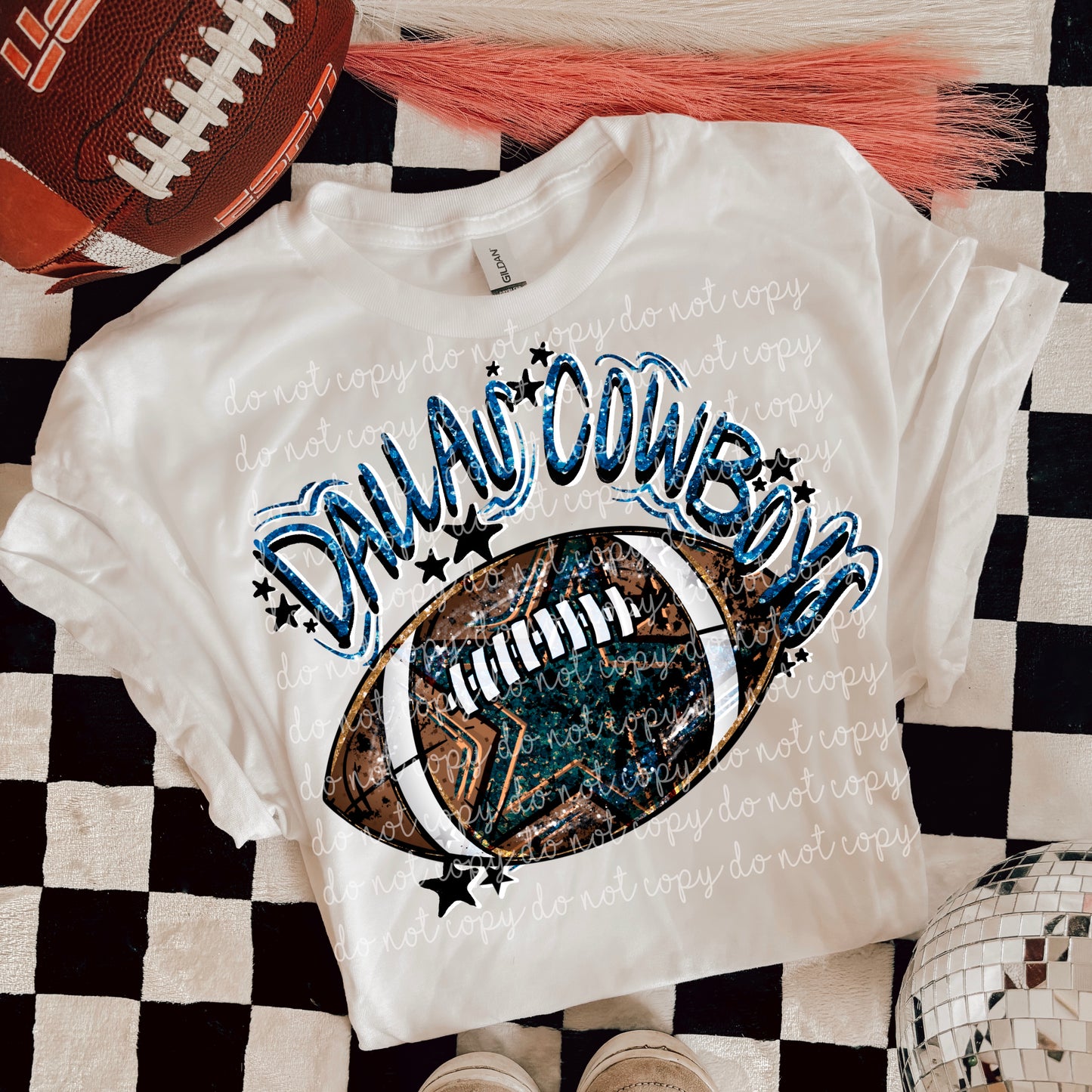 DC Football (both glitter and no glitter) PNG