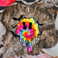 Tie Dye Smiley Bat PNG