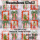 Green Guy Stamps Seamless