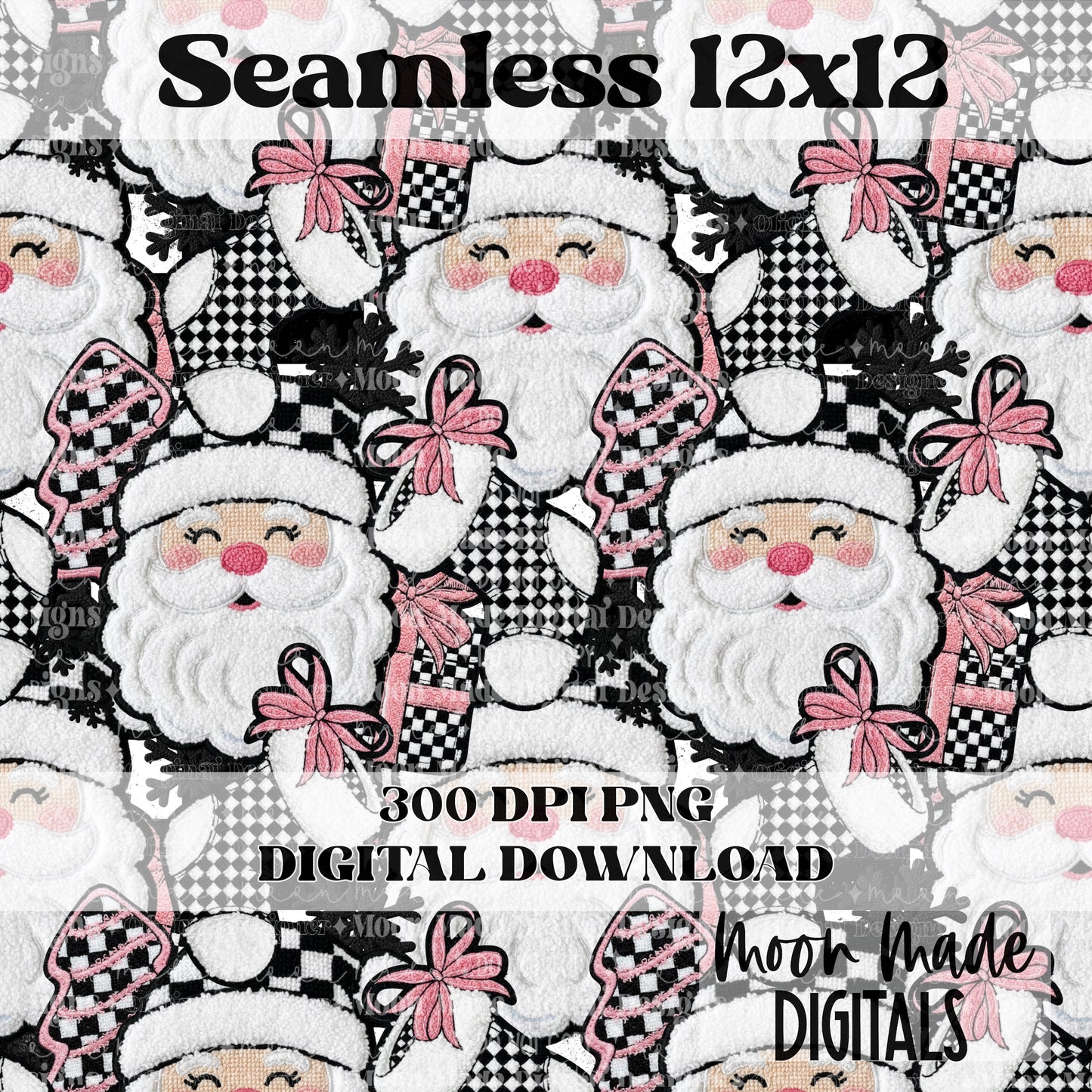 Fuzzy Santa Seamless