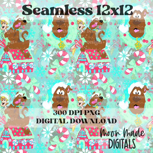Christmas Scooby Seamless