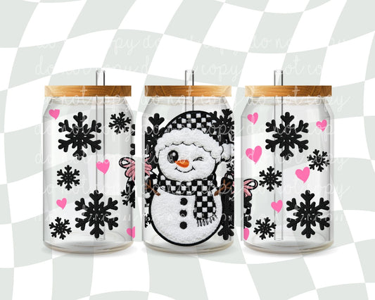 Fuzzy Snowman 16 oz