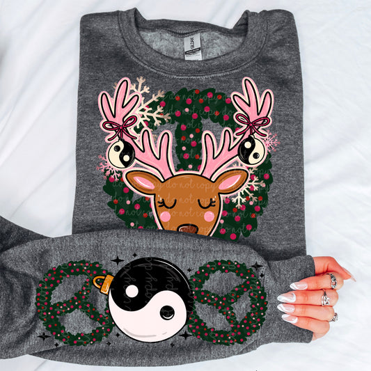 Yin Yang Reindeer w/Sleeve PNG