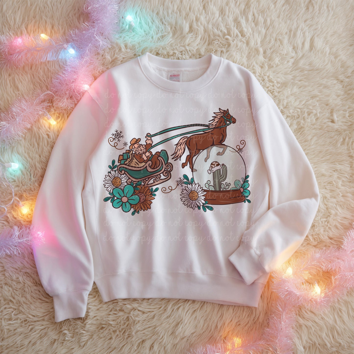 Floral Western Christmas PNG