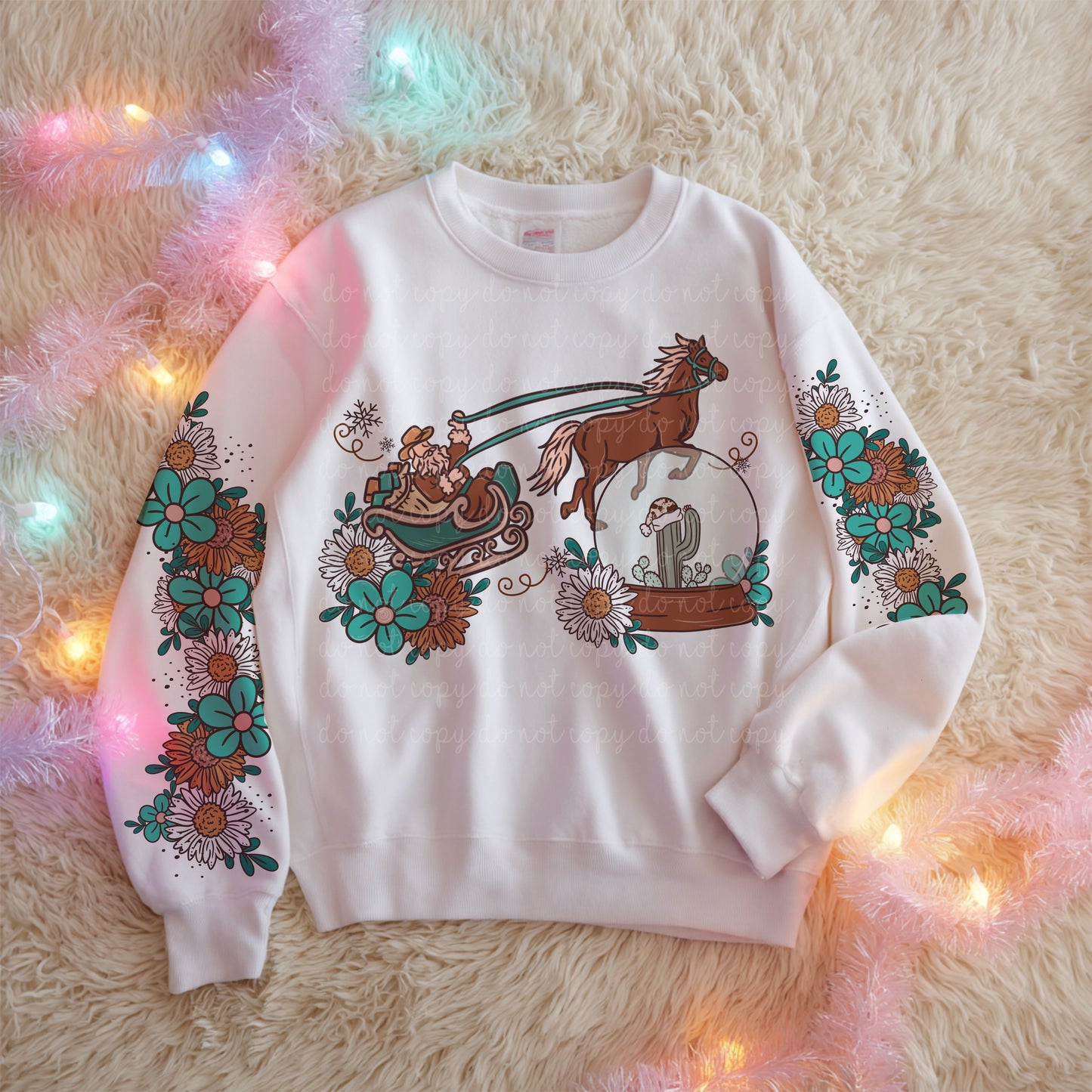 Floral Western Christmas w/Sleeve PNG
