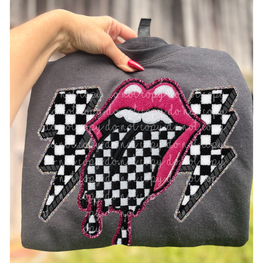 Fuzzy Checkered Bolts PNG