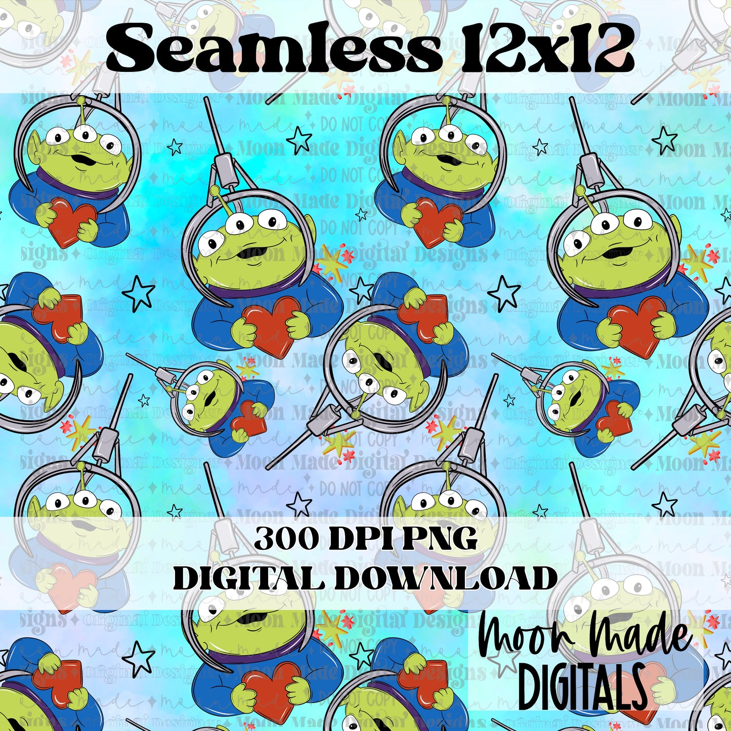 Valentine Aliens Seamless