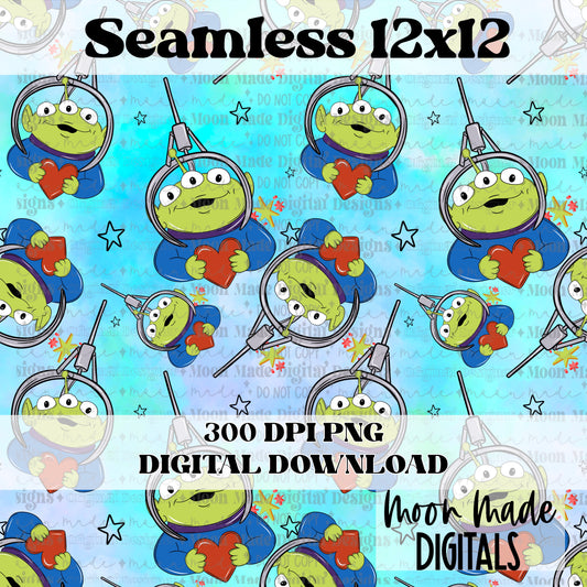 Valentine Aliens Seamless