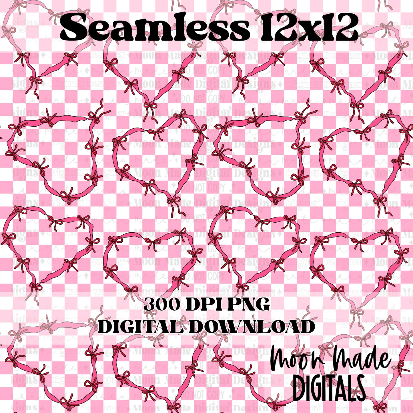 Valentine Bow Heart Seamless