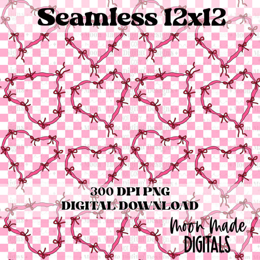 Valentine Bow Heart Seamless