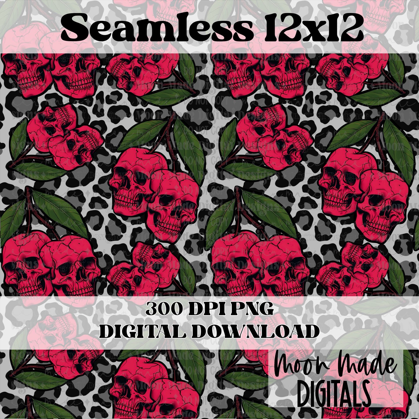 Cherry Skull Seamless