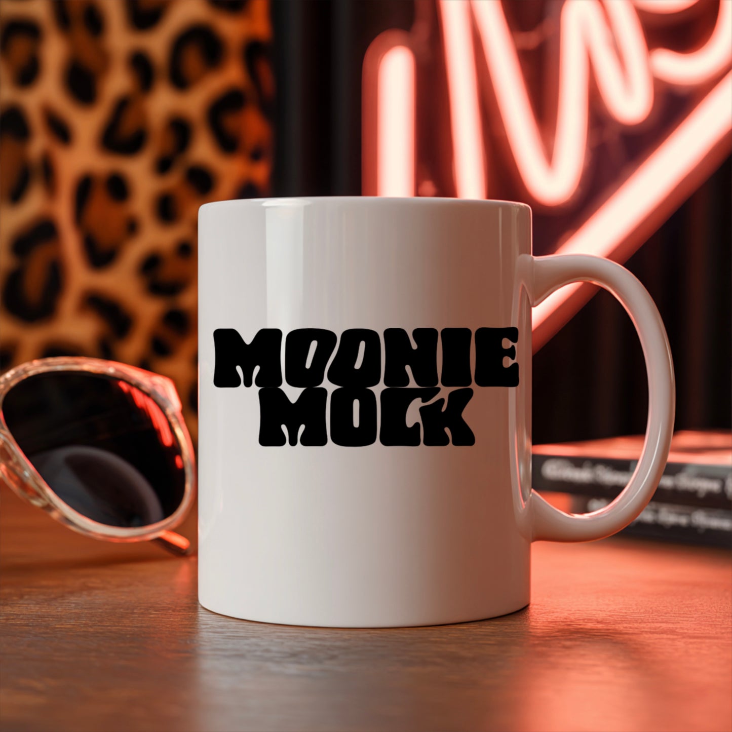 White Mug Leopard4 Mockup