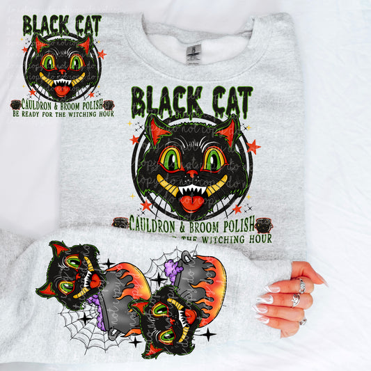 Black Cat Cauldron w/ Sleeves PNG