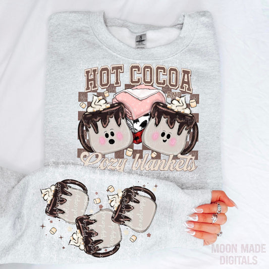 Hot Cocoa and Cozy Blankets with Faces w/Sleeve Combo