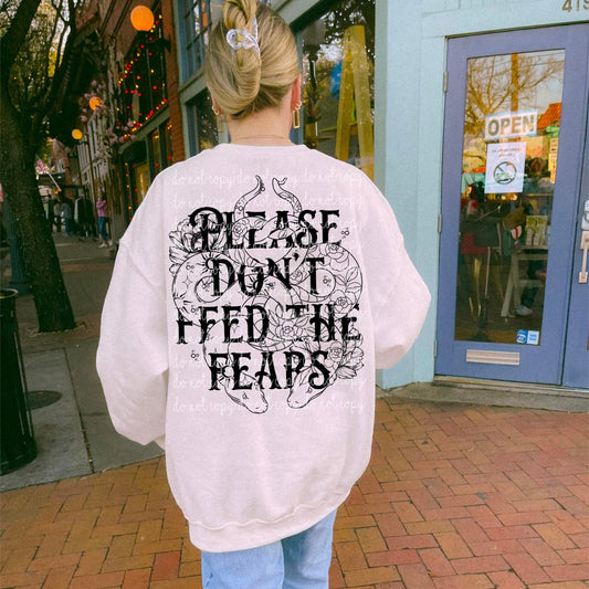 Please Don't Feed the Fears - Black Single Color