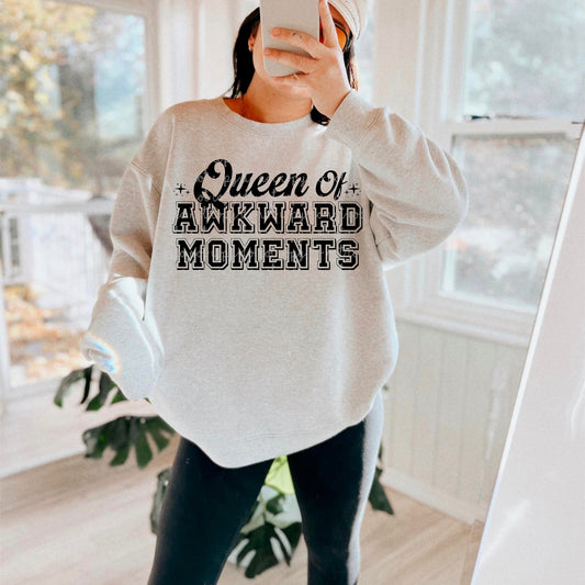 Queen of Awkward Moments - Black Single Color