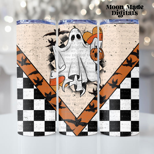 Candy Corn Ghost Tumbler