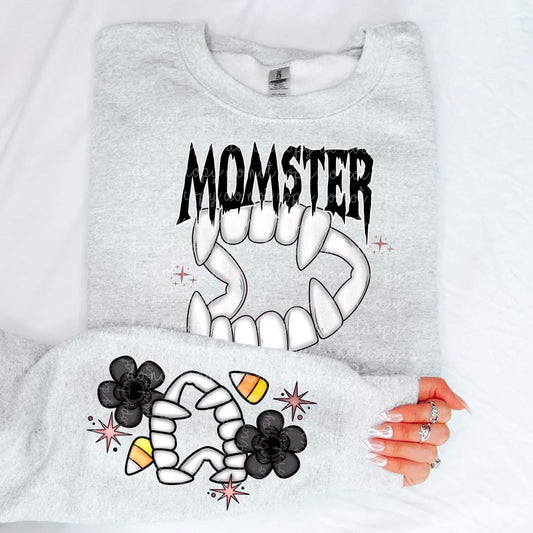 Momster w/Sleeve - white outline